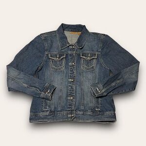Y2K Wrangler Denim Jacket Size Small Boho Western Coastal Cowgirl